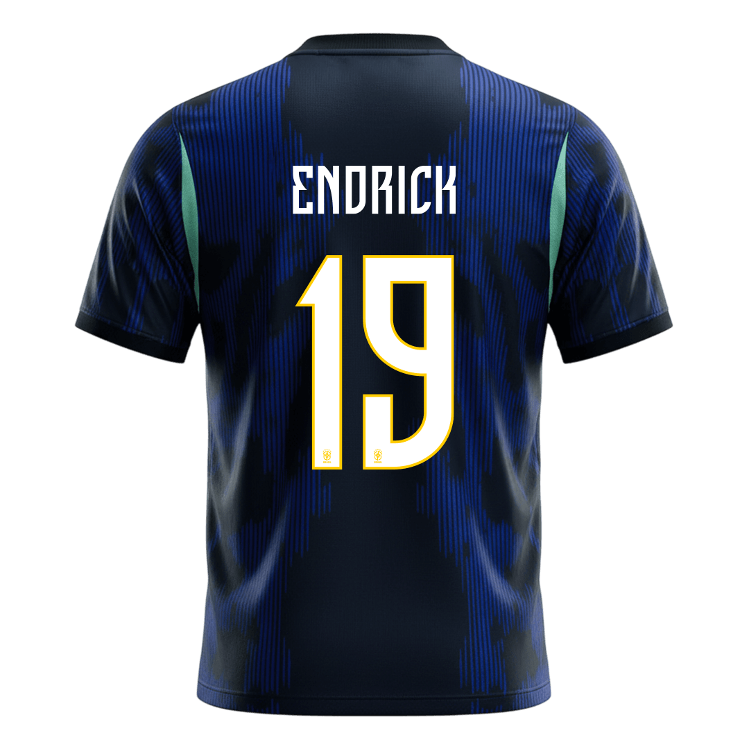 ENDRICK #19 Brazil Mens Away Soccer Jersey World Cup 2026 Navy
