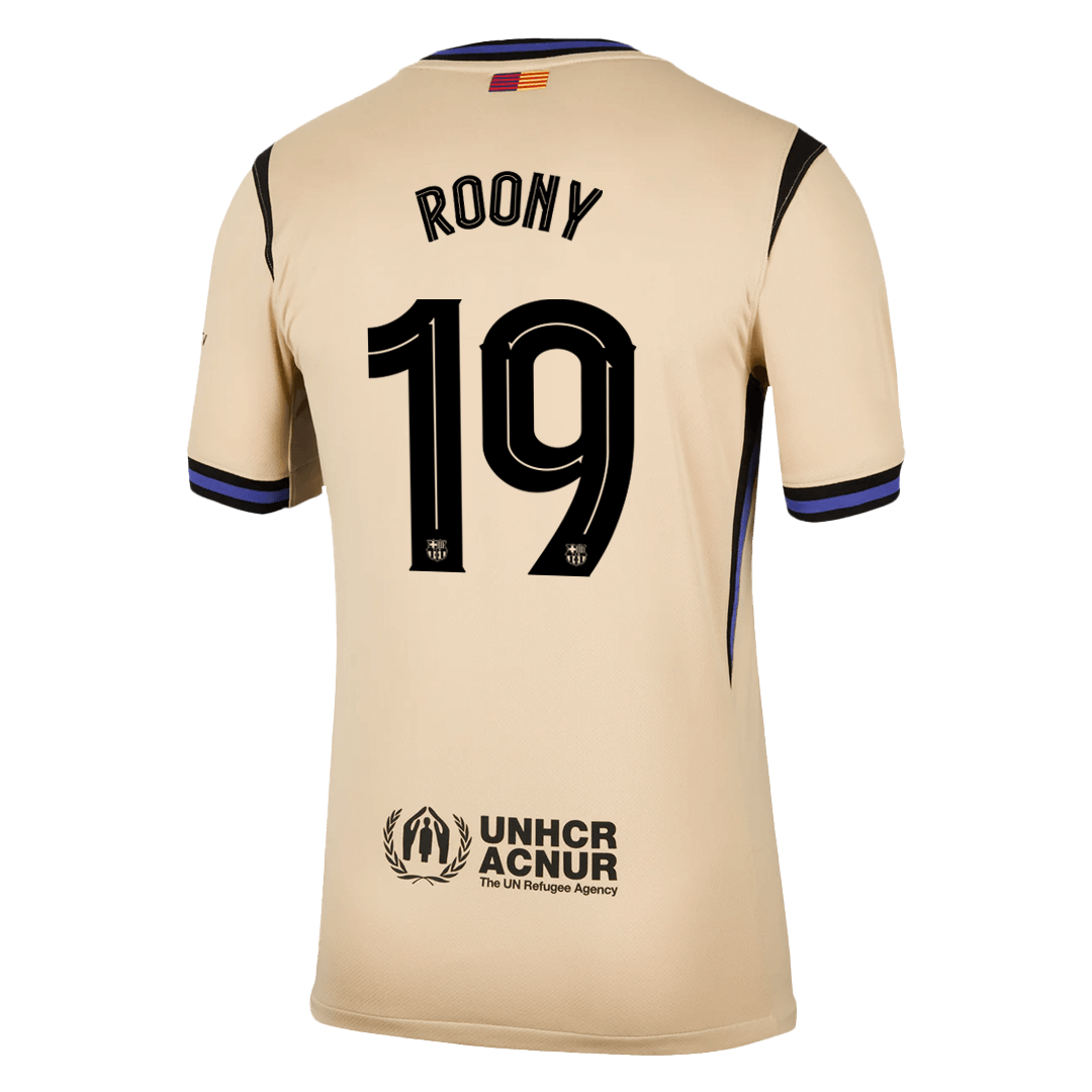 ROONY #19 Barcelona Mens Away Soccer Jersey UCL 2025/26 Yellow