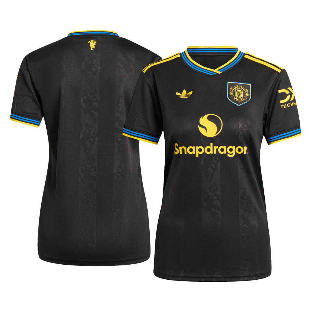 Manchester United Womens Third Away Soccer Jersey 2025/26 Black