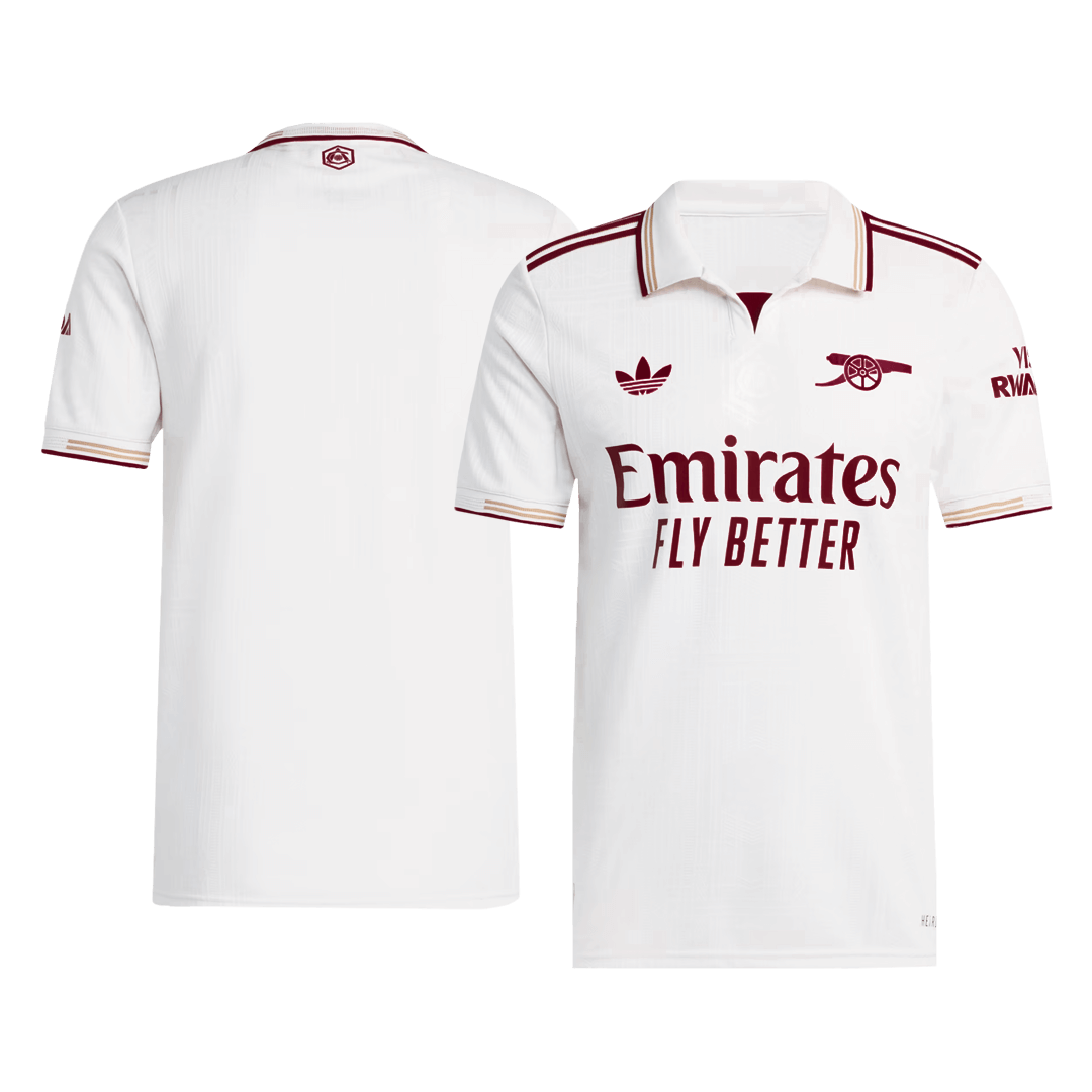 Arsenal Mens Third Away Soccer Jersey 2025/26 White - Player Version