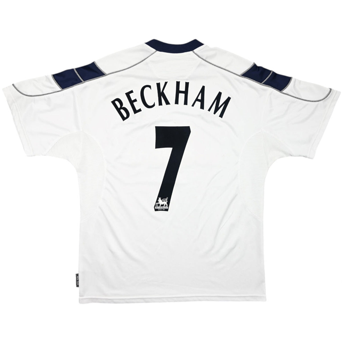 Retro BECKHAM #7 Manchester United Mens Away Soccer Jersey 2000/01 White