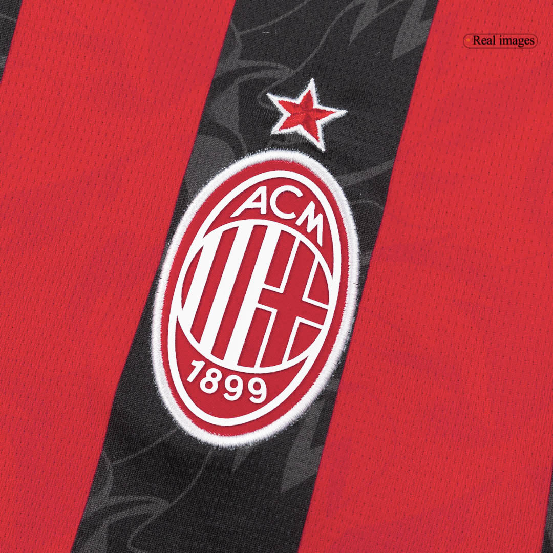 AC Milan Mens Home Soccer Kit 2025/26 Red&Black [PREMIUM]