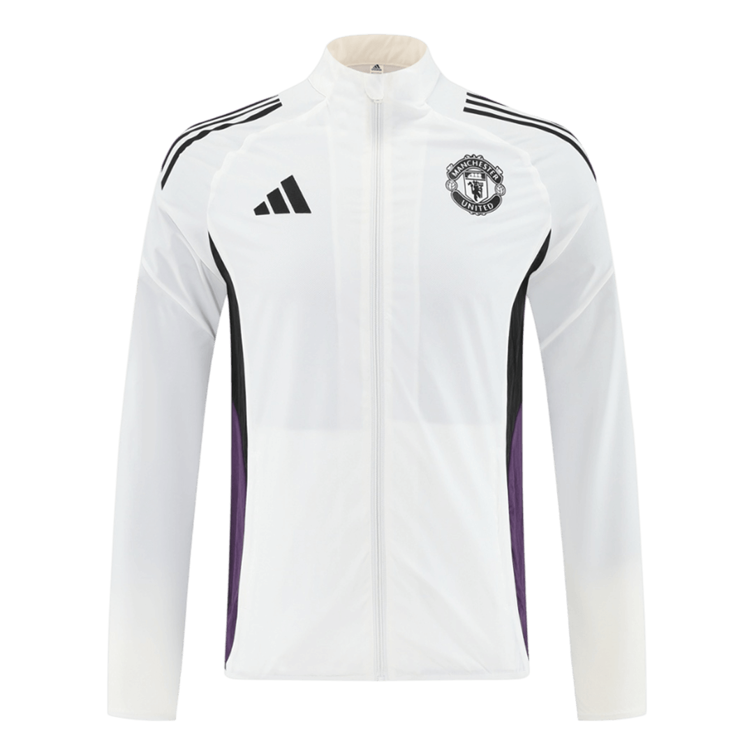 Manchester United Mens Windbreaker Jacket 2025/26 White
