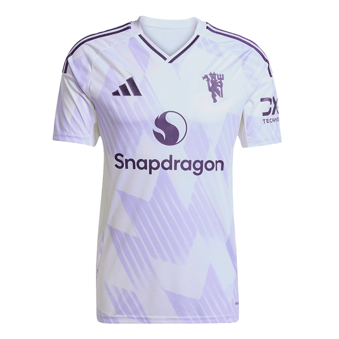 B.FERNANDES #8 Manchester United Mens Away Soccer Jersey 2025/26 White