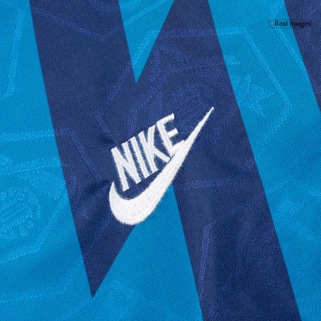 Retro Arsenal Mens Away Soccer Jersey 1995 Blue