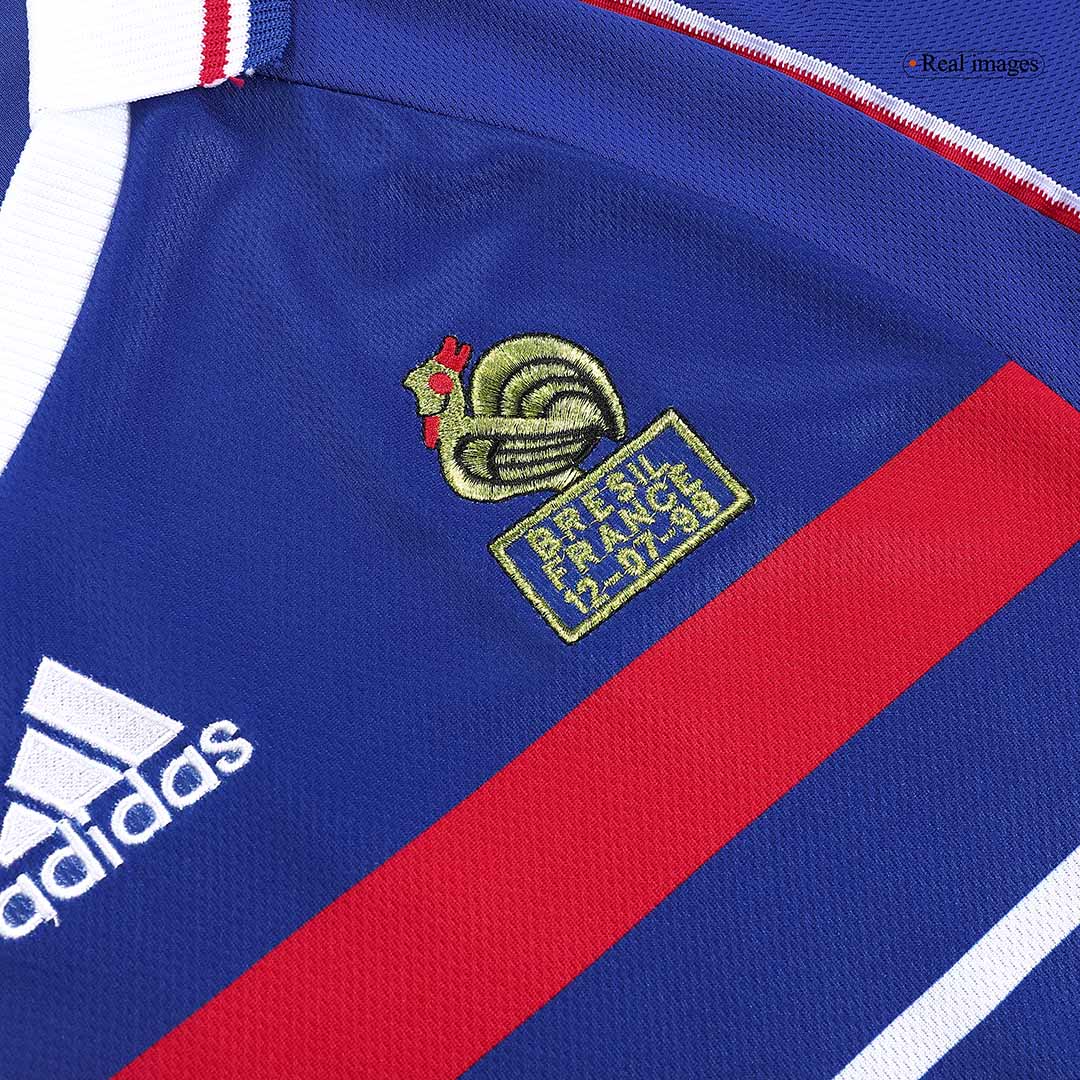 Retro France Mens Home Soccer Jersey World Cup 1998 Blue