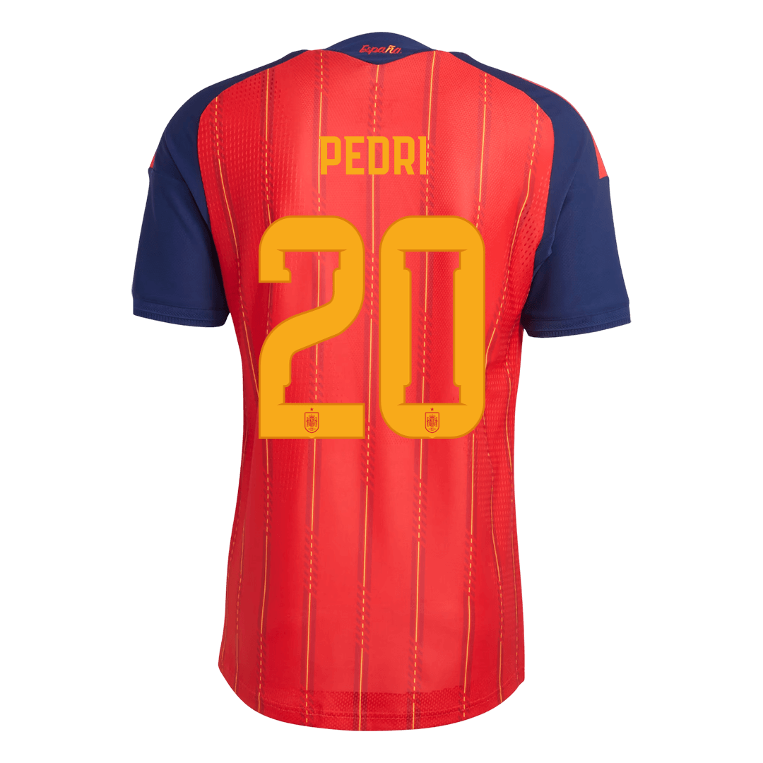 PEDRI #20 Spain Mens Home Soccer Jersey World Cup 2026 Red - Player Version