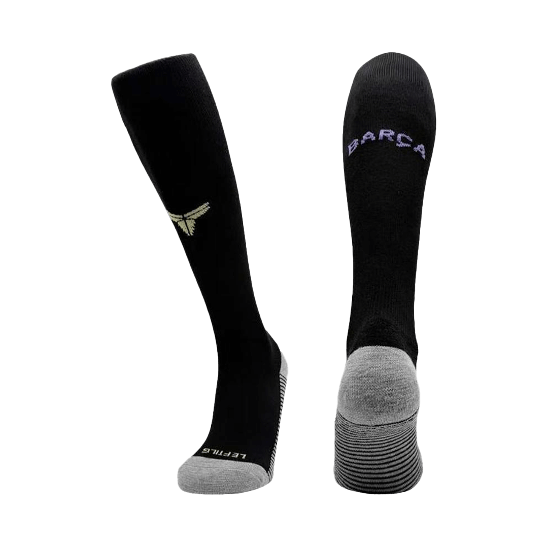 Barcelona Kids Away Soccer Socks 2025/26 Black [PREMIUM]