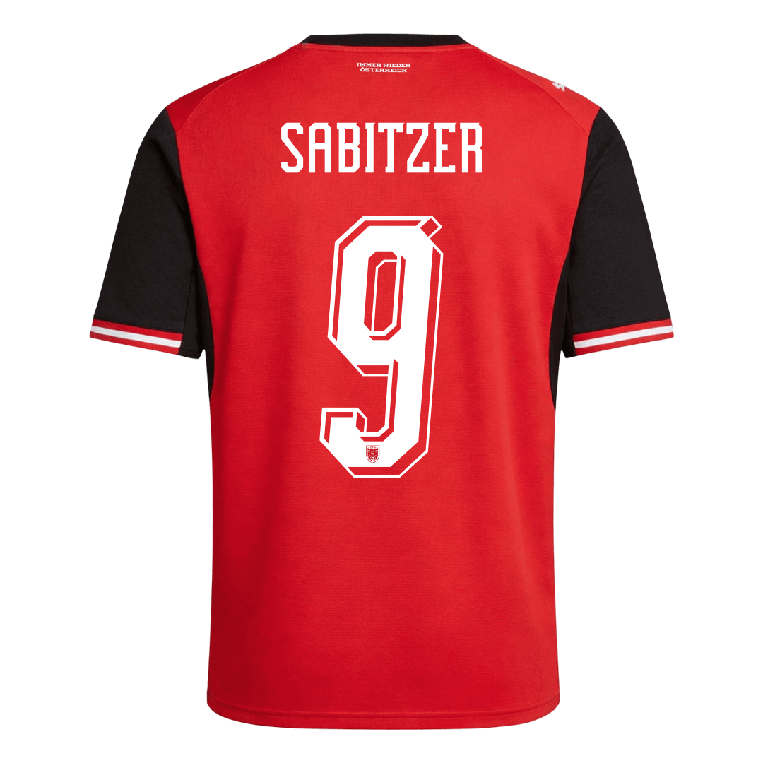 SABITZER #9 Austria Mens Home Soccer Jersey World Cup 2026 Red