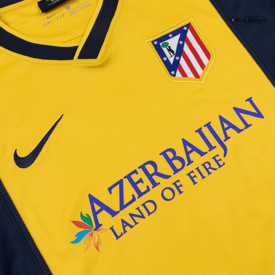 Retro Atletico Madrid Mens Away Soccer Jersey 2013/14 Yellow