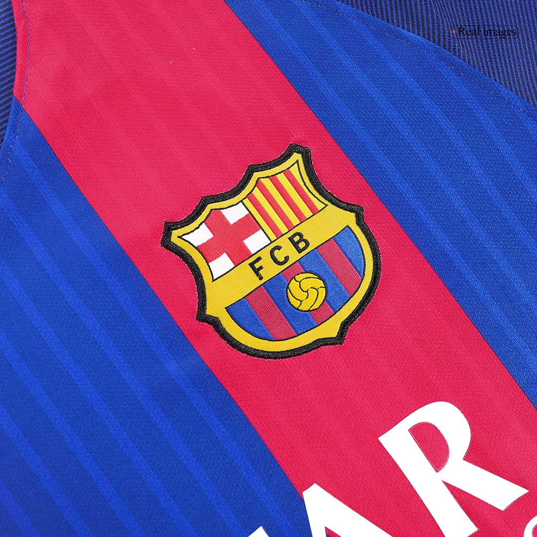 Retro MESSI #10 Barcelona Mens Home Soccer Jersey 2016/17 Red&Blue