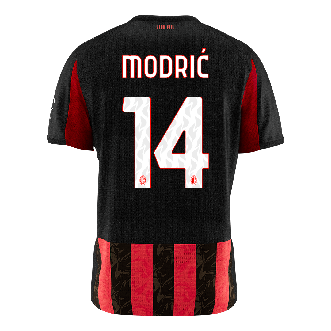MODRIĆ #14 AC Milan Mens Home Soccer Jersey 2025/26 Red&Black [PREMIUM]