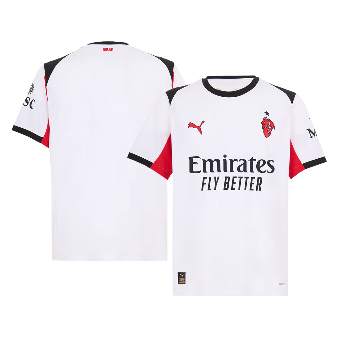 AC Milan Mens Away Soccer Jersey 2025/26 White