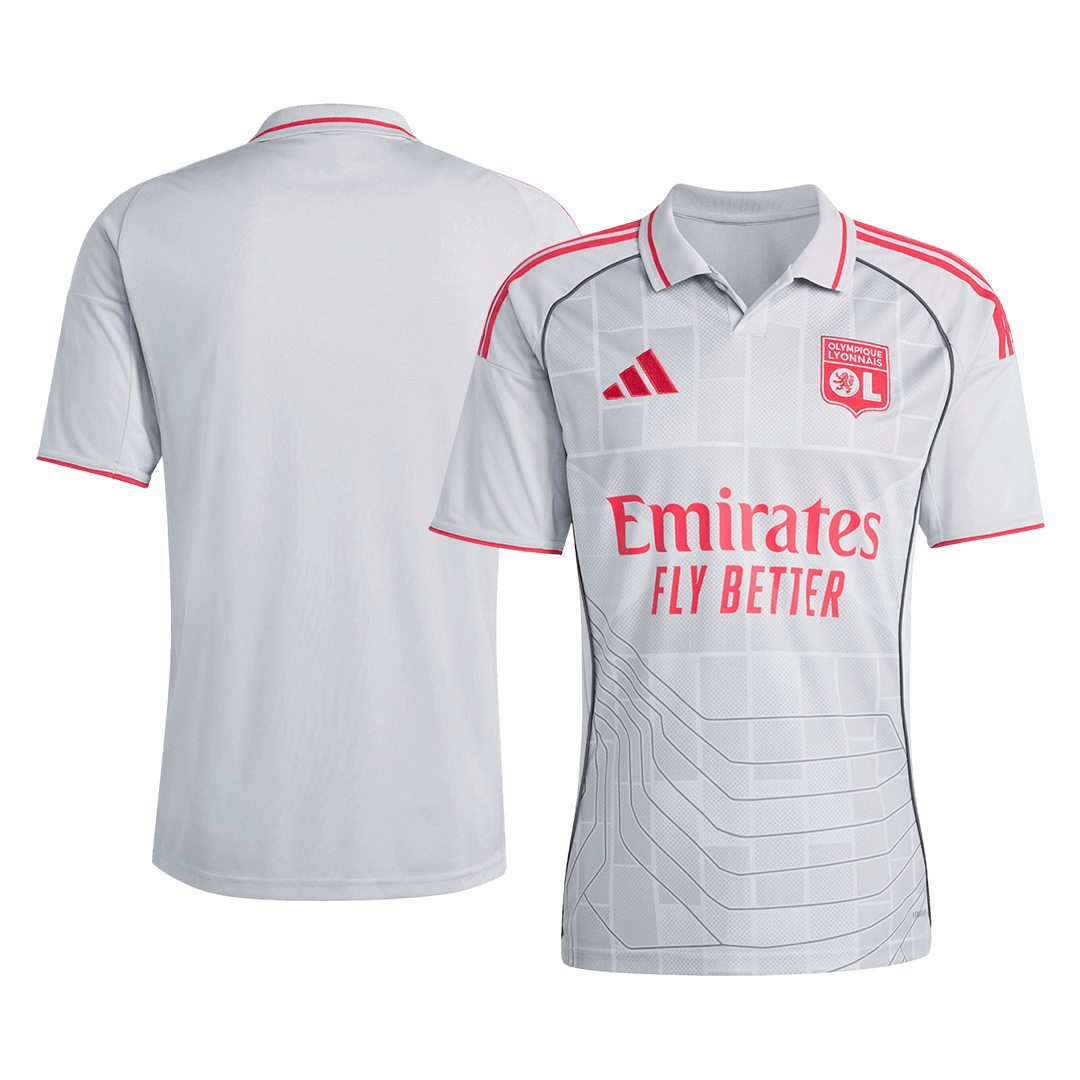Olympique Lyonnais Mens Third Away Soccer Jersey 2025/26 White