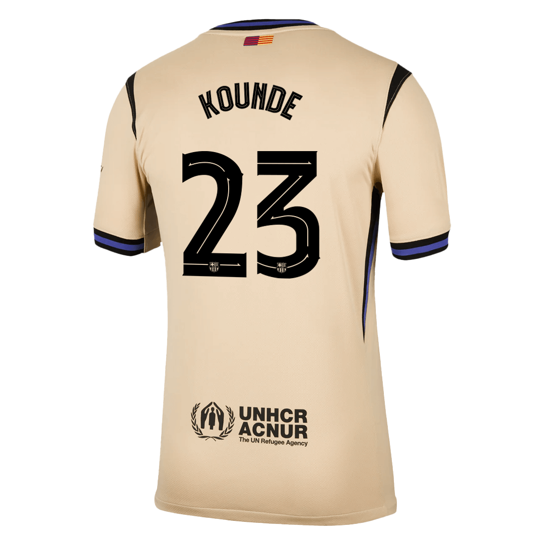 KOUNDE #23 Barcelona Mens Away Soccer Jersey UCL 2025/26 Yellow