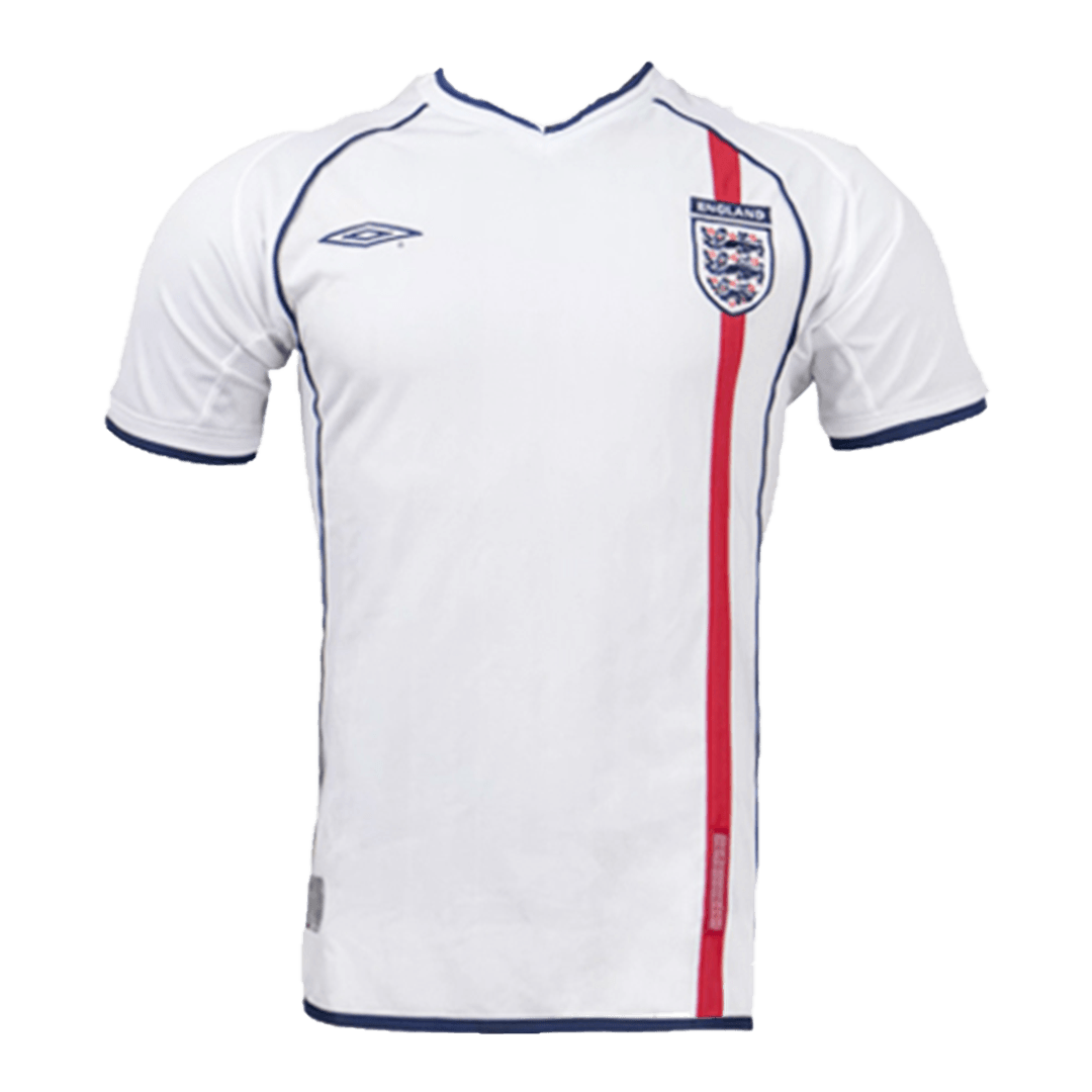 Retro England Mens Home Soccer Jersey 2002 White