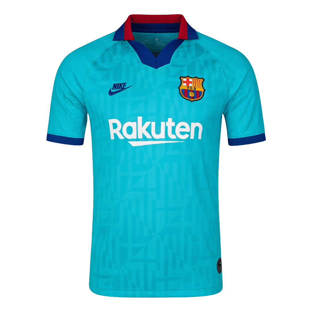 Retro Barcelona Mens Third Away Soccer Jersey 2019/20 Teal
