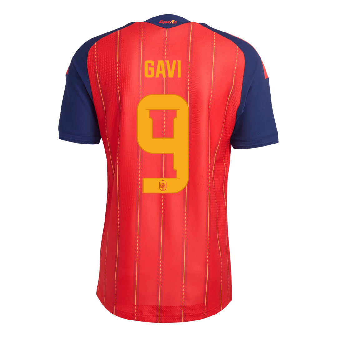 GAVI	 #9 Spain Mens Home Soccer Jersey World Cup 2026 Red - Player Version
