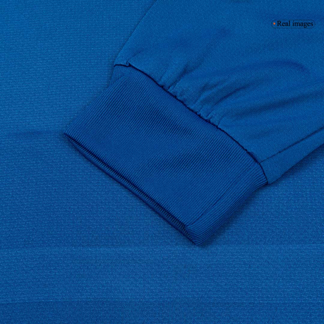 Retro Manchester United Mens Third Away Long Sleeve Soccer Jersey 2008/09 Blue