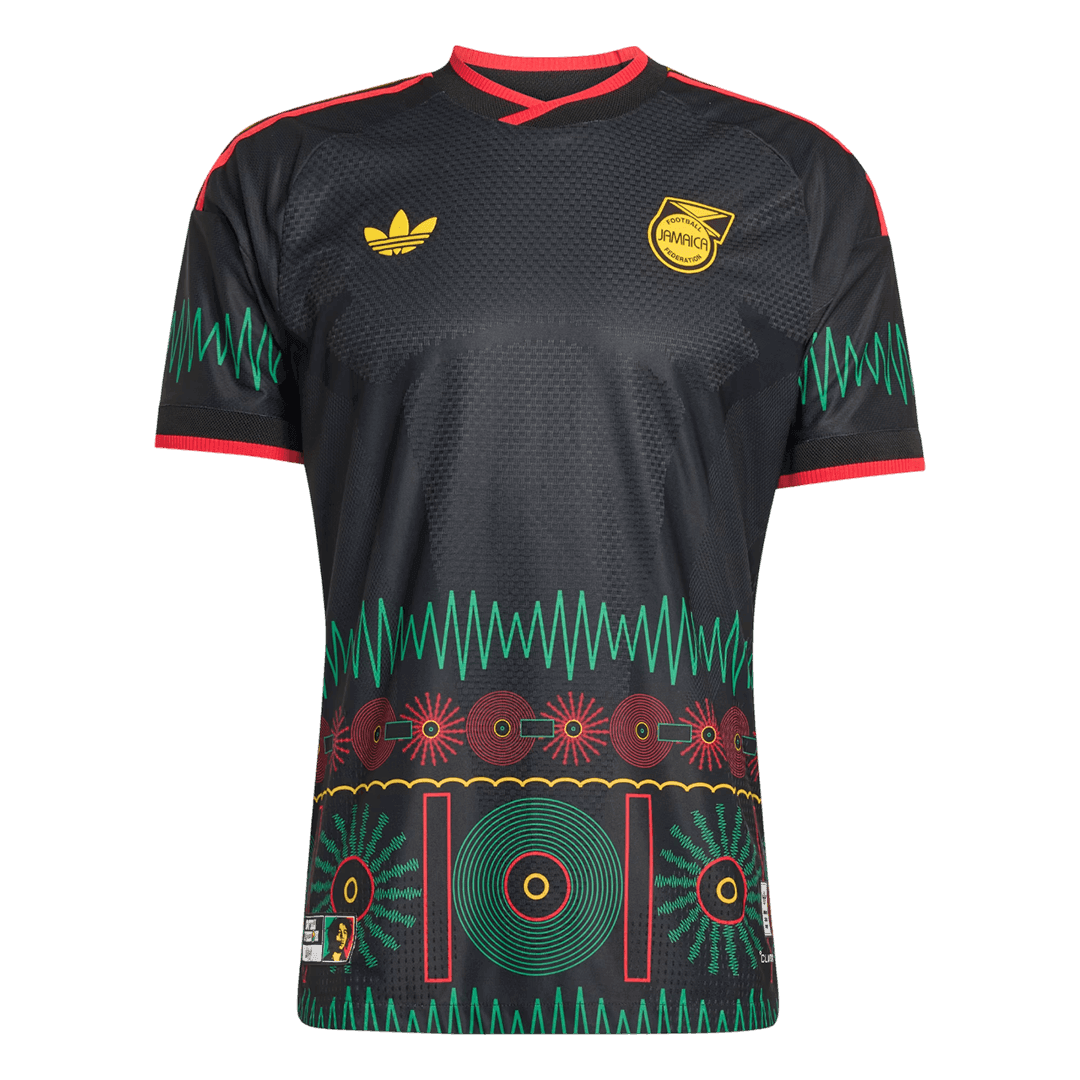 Jamaica Mens Away Soccer Jersey World Cup 2026 Black - Player Version