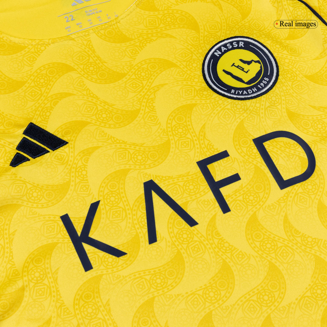 Al Nassr Kids Home Soccer Kit 2025/26 Yellow