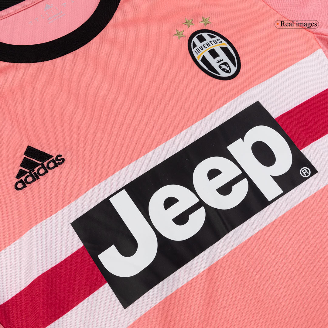 Retro Juventus Mens Away Long Sleeve Soccer Jersey 2015/16 Pink