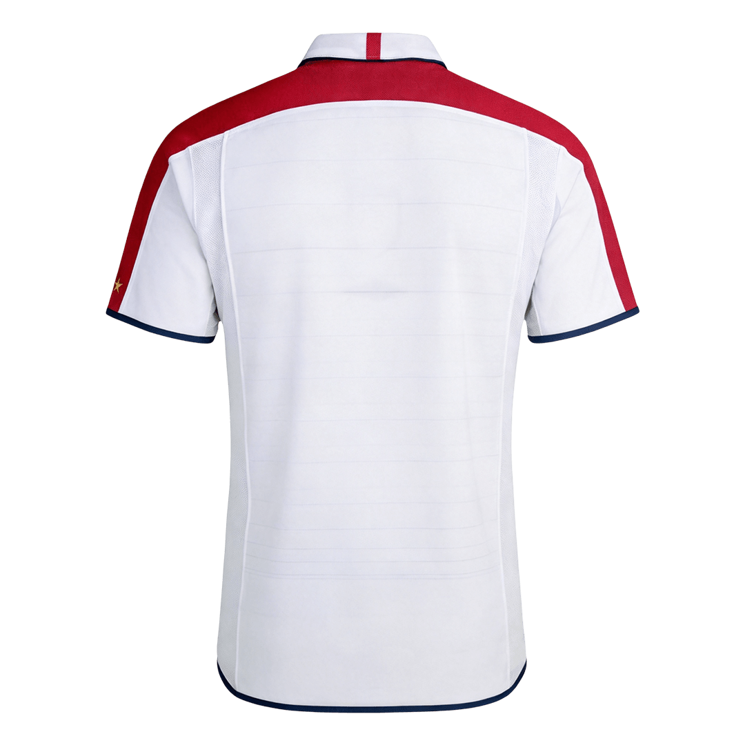 Retro England Mens Home Soccer Jersey 2004 White