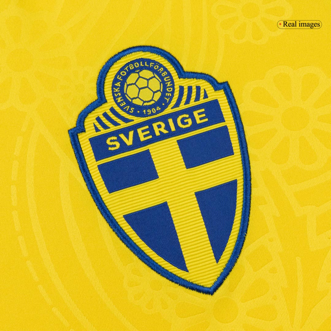 Sweden Mens Home Soccer Jersey World Cup 2026 Yellow