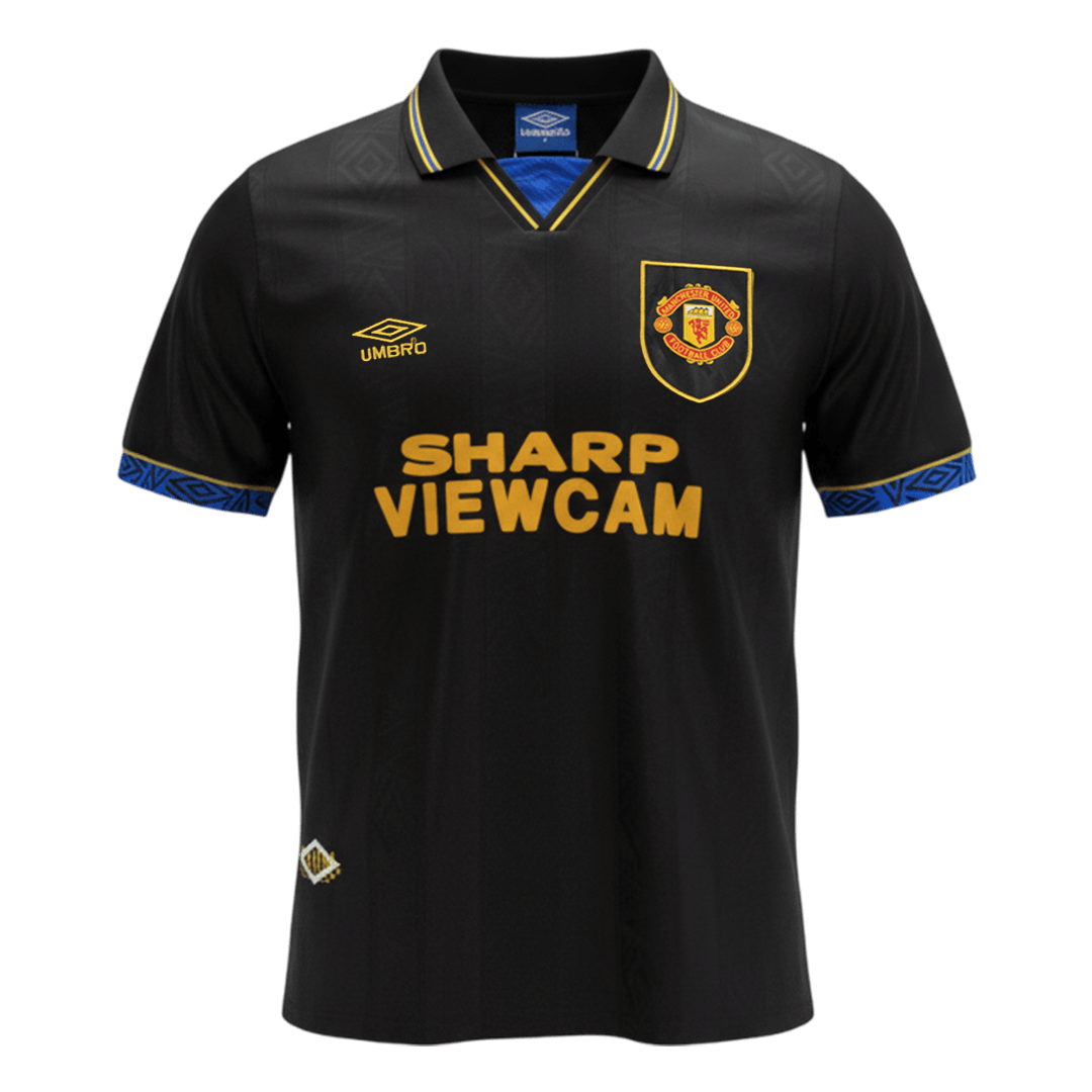 Retro Manchester United Mens Away Soccer Jersey 1993/94 Black