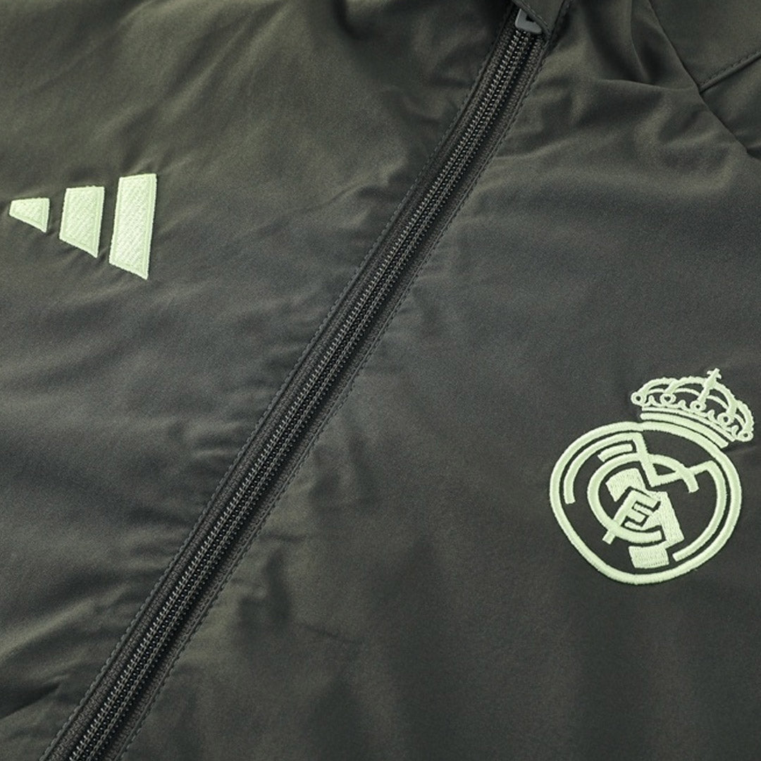 Real Madrid Mens Windbreaker Jacket 2025/26 Green