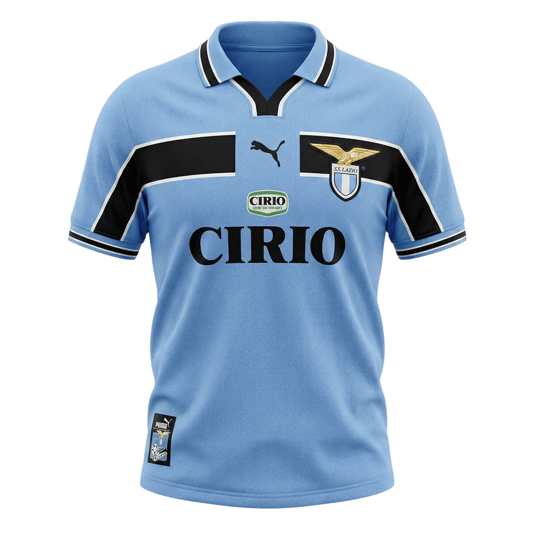Retro Lazio Mens Home Soccer Jersey 1998/99 Blue