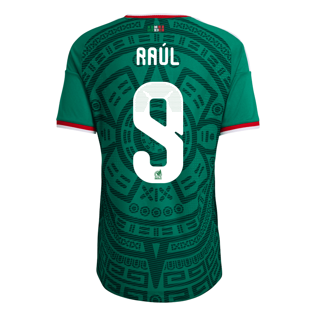 Raúl #9 Mexico Mens Home Soccer Jersey World Cup 2026 Green - Player Version