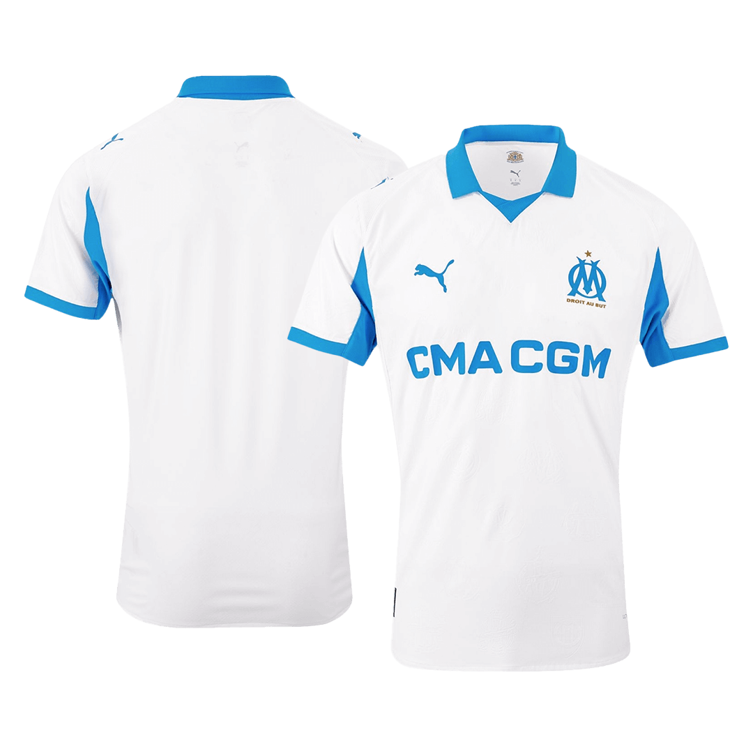 Marseille Mens Home Soccer Jersey 2025/26 White - Player Version