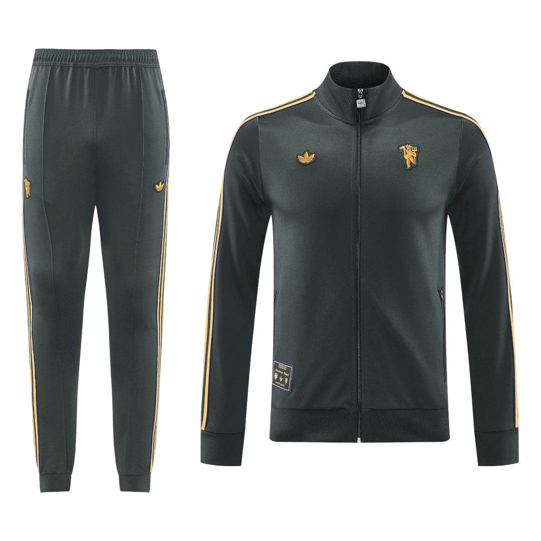 Manchester United Mens Training Tracksuit Kit 2025/26 Black