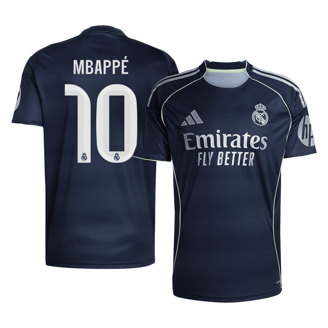 MBAPPÉ #10 Real Madrid Mens Away Soccer Jersey 2025/26 Navy [PREMIUM]