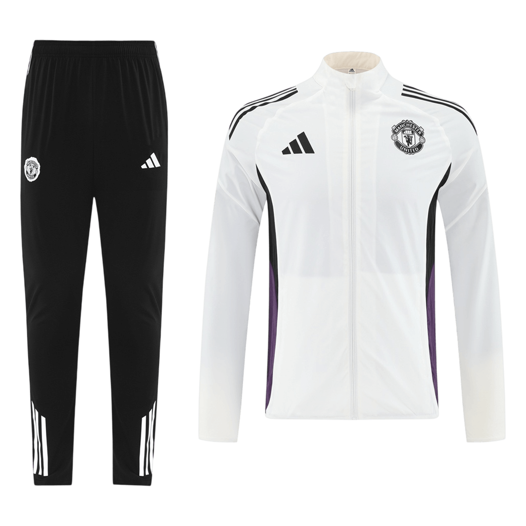 Manchester United Mens Training Tracksuit Kit 2025/26 White