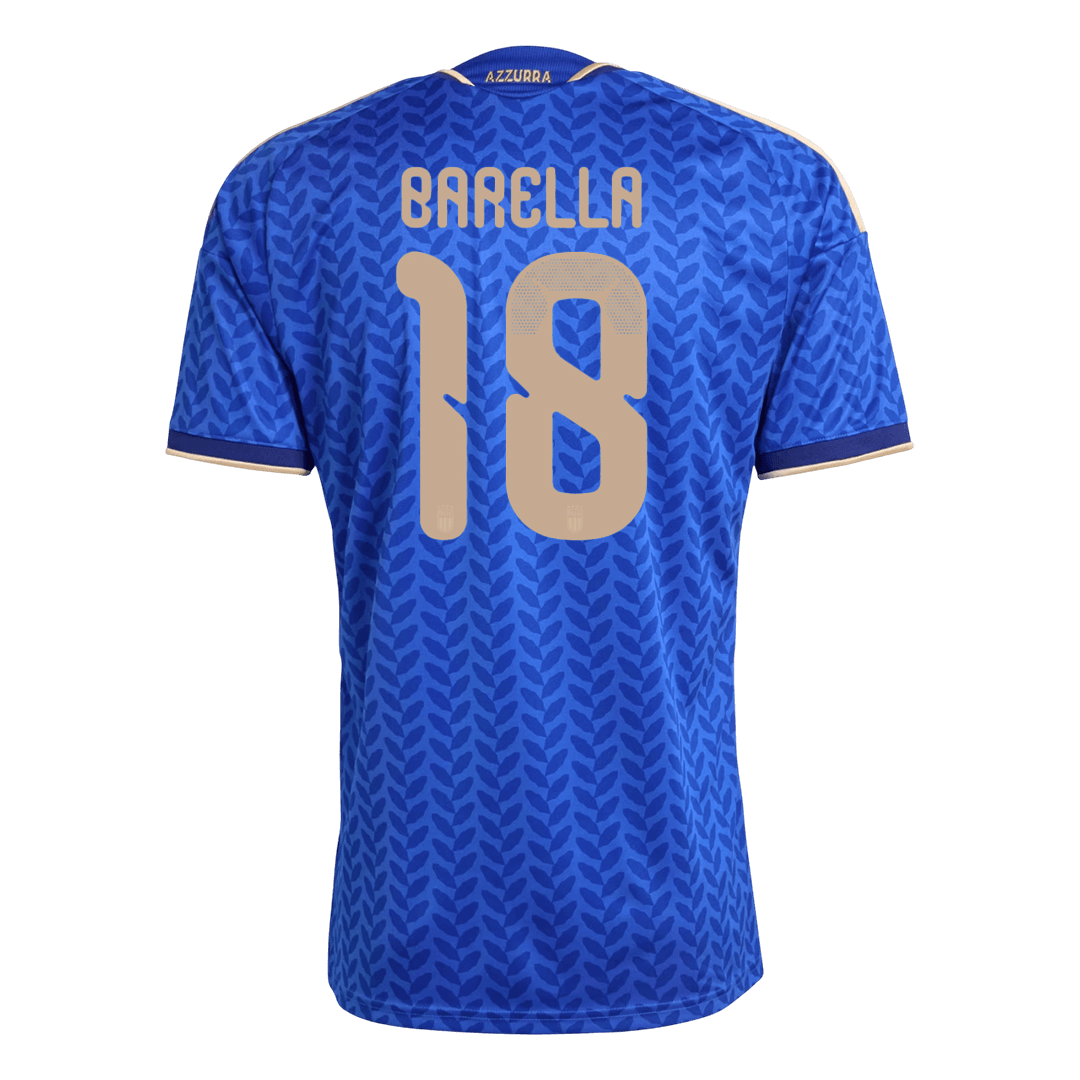 BARELLA #18 Italy Mens Home Soccer Jersey World Cup 2026 Blue [PREMIUM]