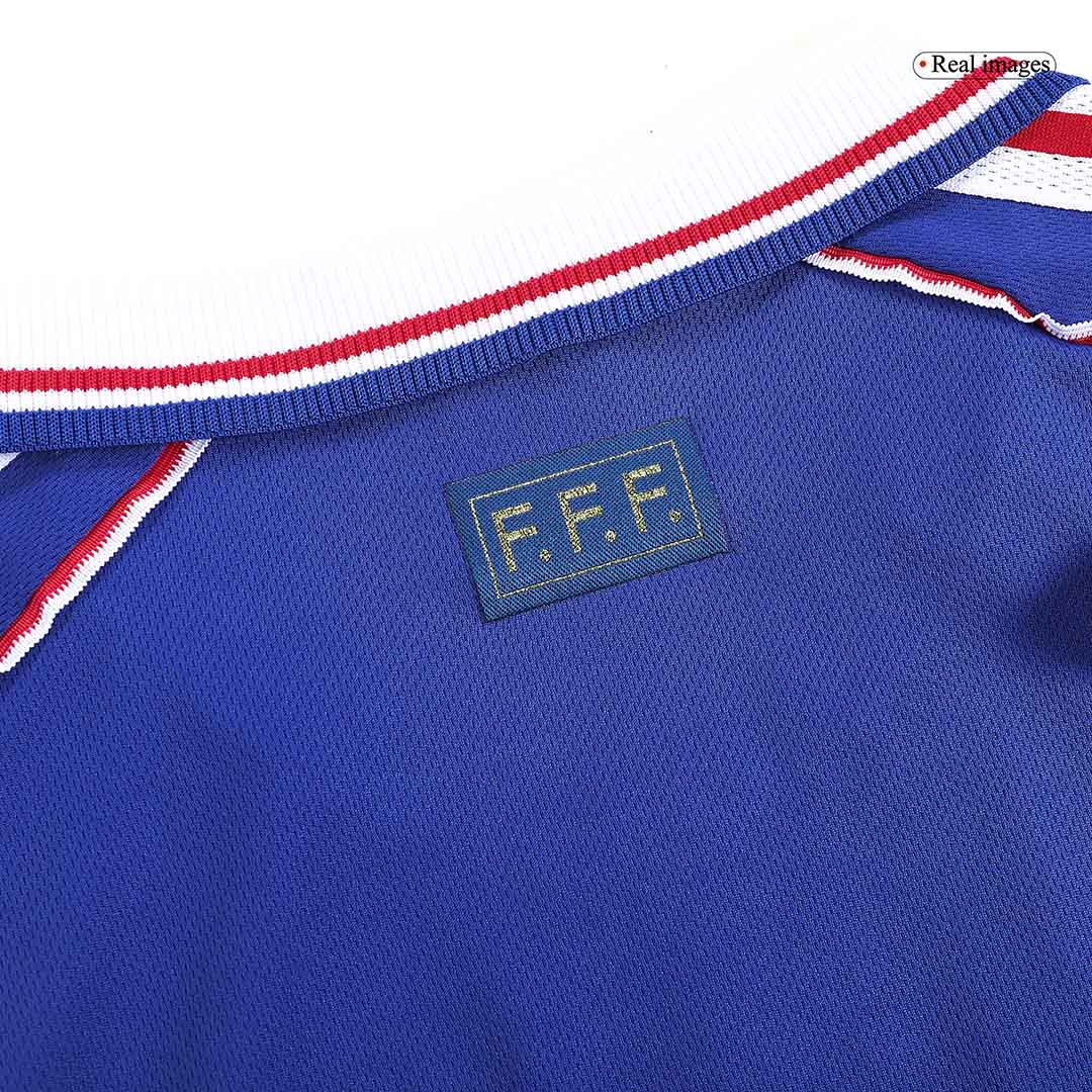 Retro France Mens Home Soccer Jersey World Cup 1998 Blue