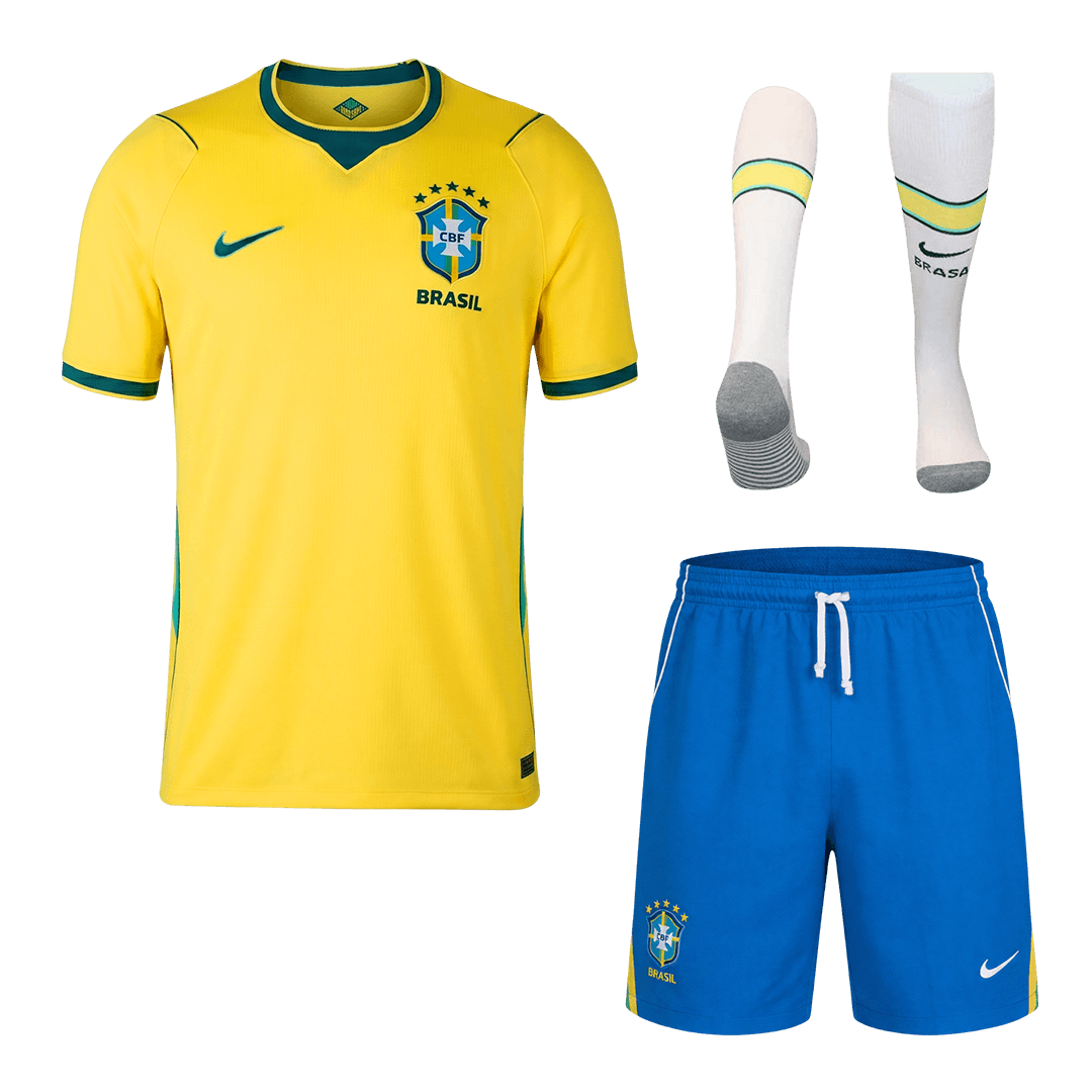 Brazil Mens Home Soccer Full Set World Cup 2026 Yellow