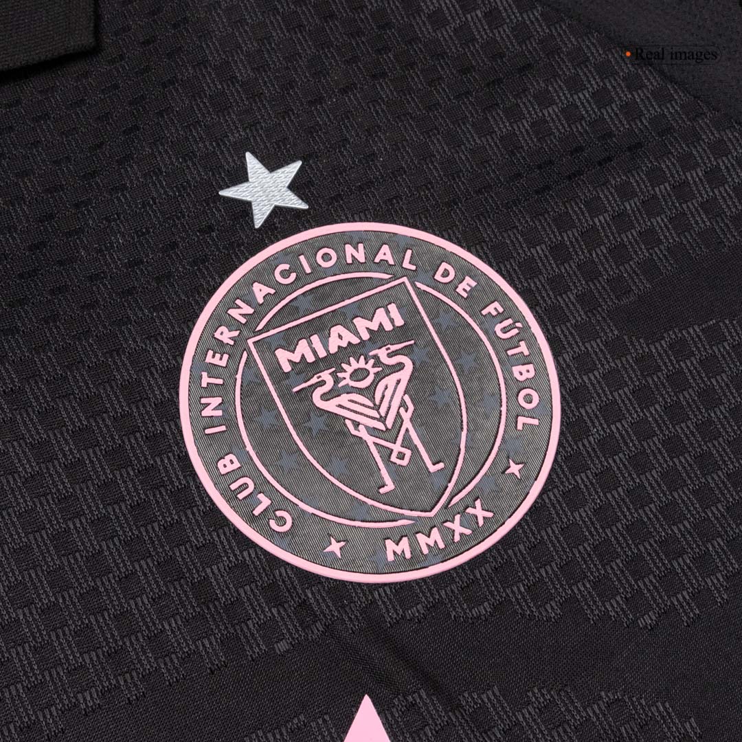 Inter Miami CF Mens Away Soccer Jersey 2026 Black - Player Version