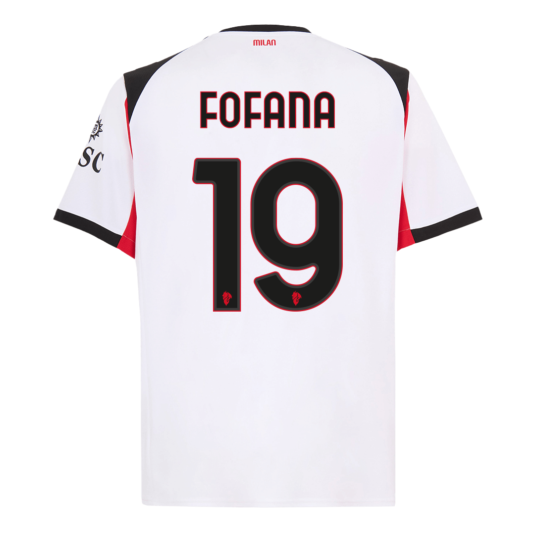 FOFANA #19 AC Milan Mens Away Soccer Jersey 2025/26 White