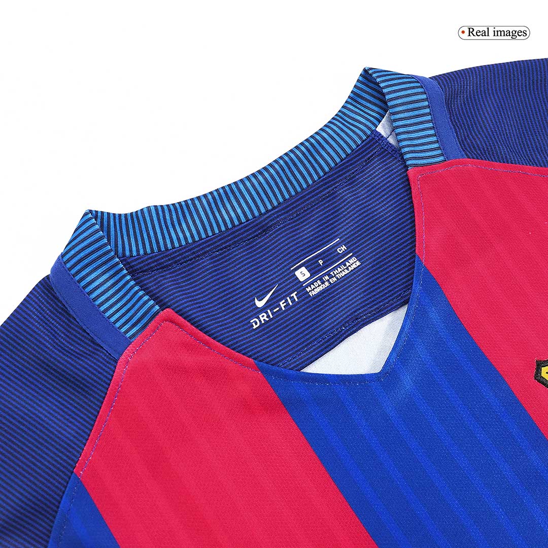 Retro MESSI #10 Barcelona Mens Home Soccer Jersey 2016/17 Red&Blue