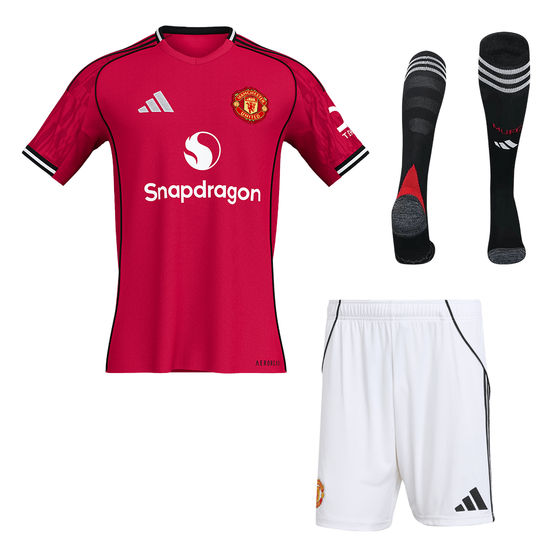 Manchester United Mens Home Soccer Full Set 2025/26 Red [PREMIUM]