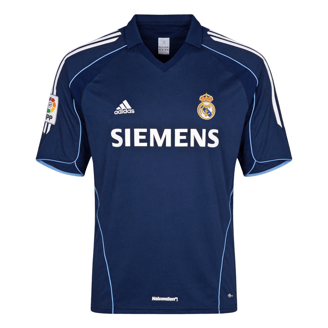 Retro Real Madrid Mens Away Soccer Jersey 2005/06 Navy
