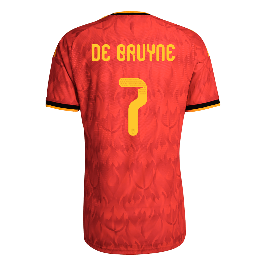 DE BRUYNE #7 Belgium Mens Home Soccer Jersey World Cup 2026 Red - Player Version