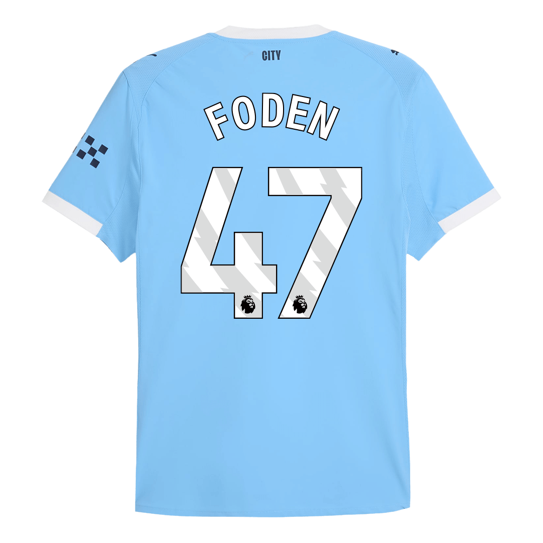 FODEN #47 Manchester City Mens Home Soccer Jersey 2025/26 Blue - Player Version