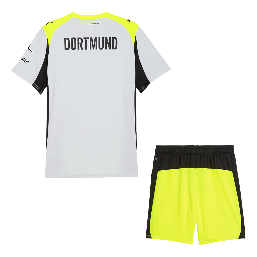 Borussia Dortmund Mens Away Soccer Kit 2025/26 Gray