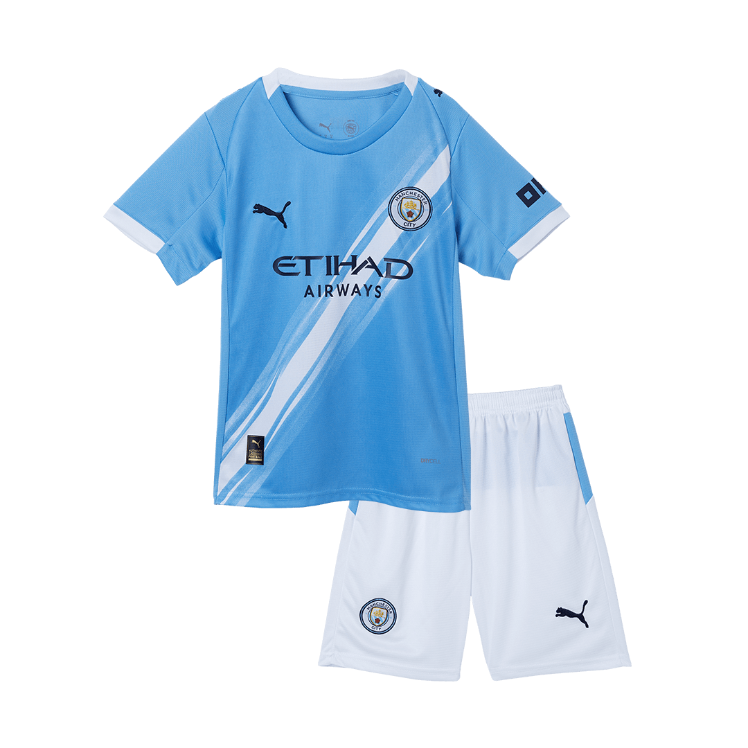 Manchester City Kids Home Soccer Kit 2025/26 Blue