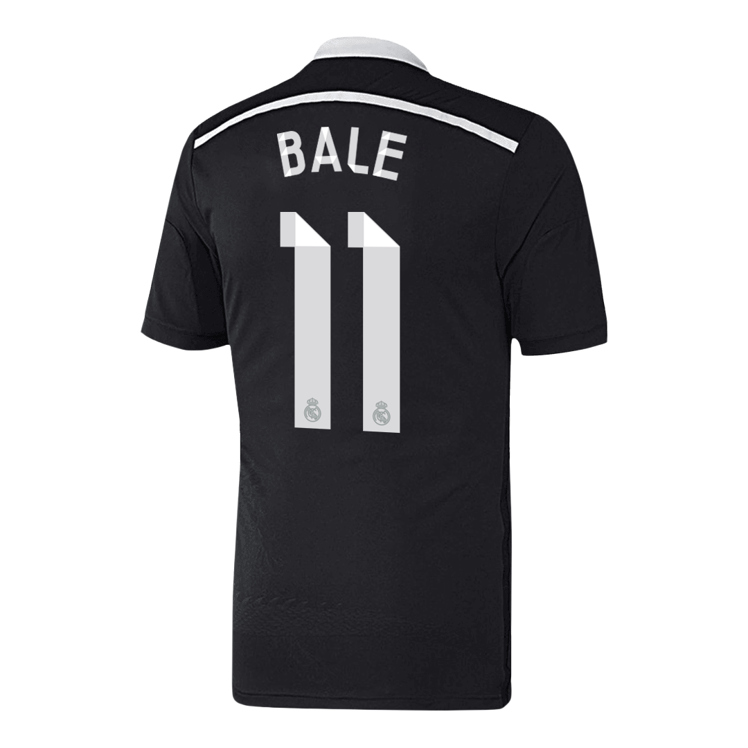 Retro BALE #11 Real Madrid Mens Third Away Soccer Jersey 2014/15 Black