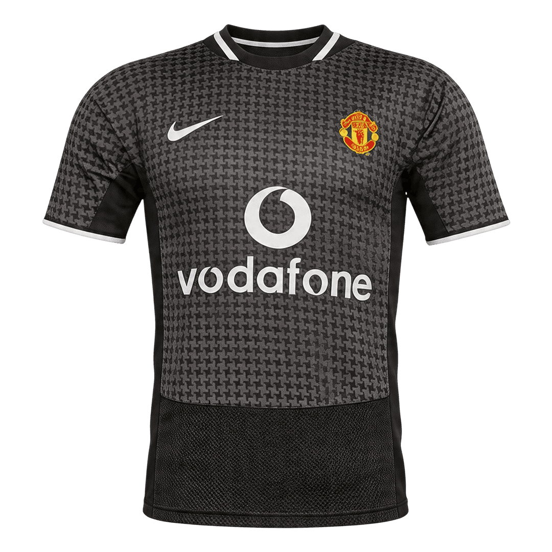 Retro Manchester United Mens Away Soccer Jersey 2003/05 Black